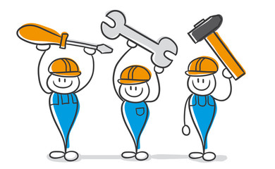 Stick Figure Series Blue / Handwerker