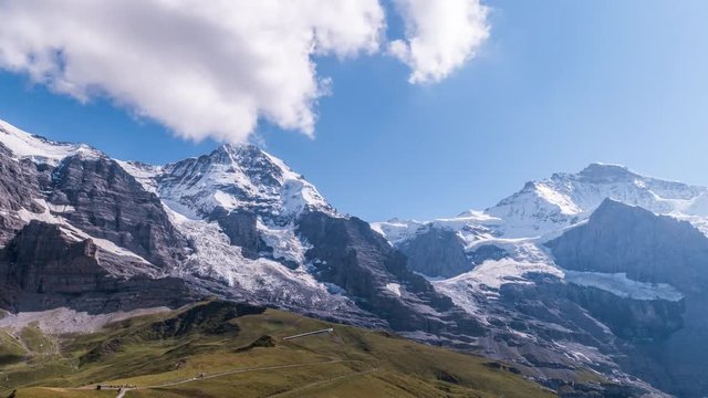 Eiger, Monch and Jungfrau - time lapse video