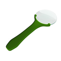 Magnifying glass isolated on a white background, 3D rendering