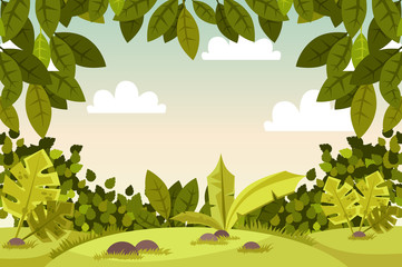 Naklejka premium beautiful landscape. scenery. vector illustration
