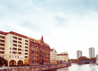 Typical Street view in Berlin with a population of approximately