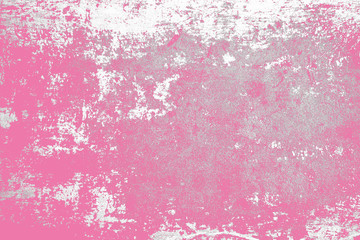 White and pink color on grunge cement texture background