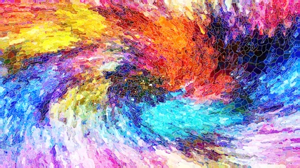 Foto op Plexiglas Mix van kleuren Opmars van levendige divisie