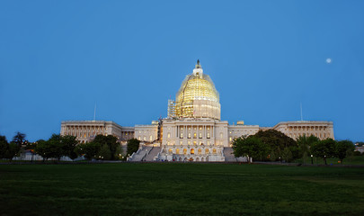 Evening view at United States Capitol