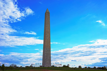 Fantastically beautiful sky and the Washington monument