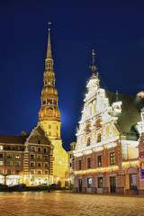 Fototapeta premium Square and House of the Blackheads in the old town