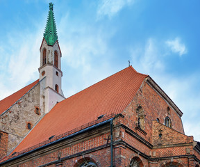 Obraz premium St John church in the old town of Riga