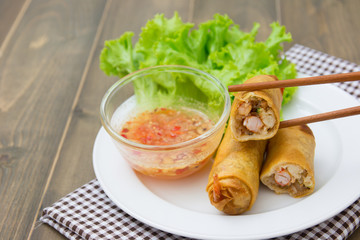 Crispy shrimp Spring rolls