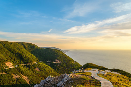 Fototapeta Skyline Trail look-off at sunset