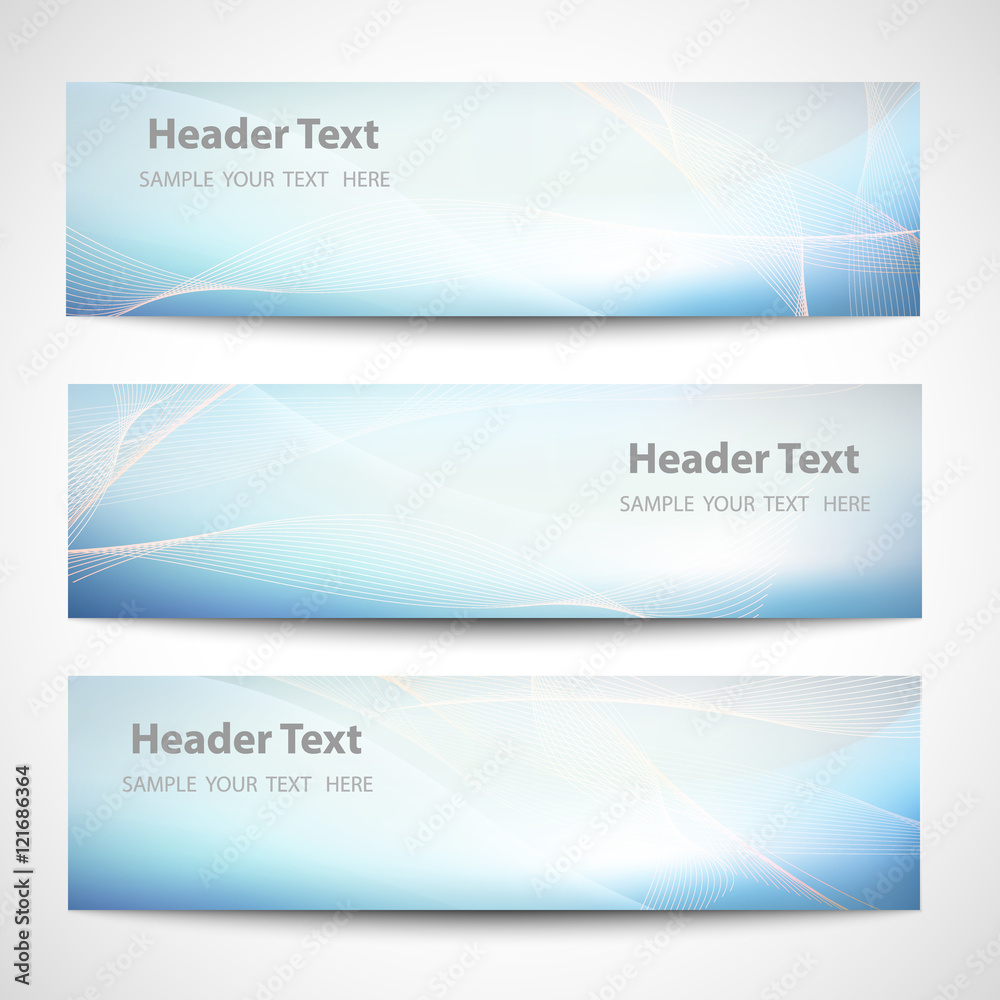 Canvas Prints abstract header blue wave white vector design