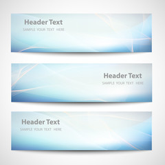 Fototapeta premium Abstract header blue wave white vector design