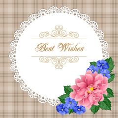 Floral greeting card template