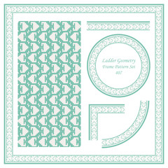 Vintage Border Pattern 407 Ladder Triangle Geometry