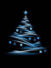 Blue Christmas tree