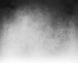black and white vector background with cloudy white center and gradient black grunge texture on top border, silver gray background with black corners - obrazy, fototapety, plakaty