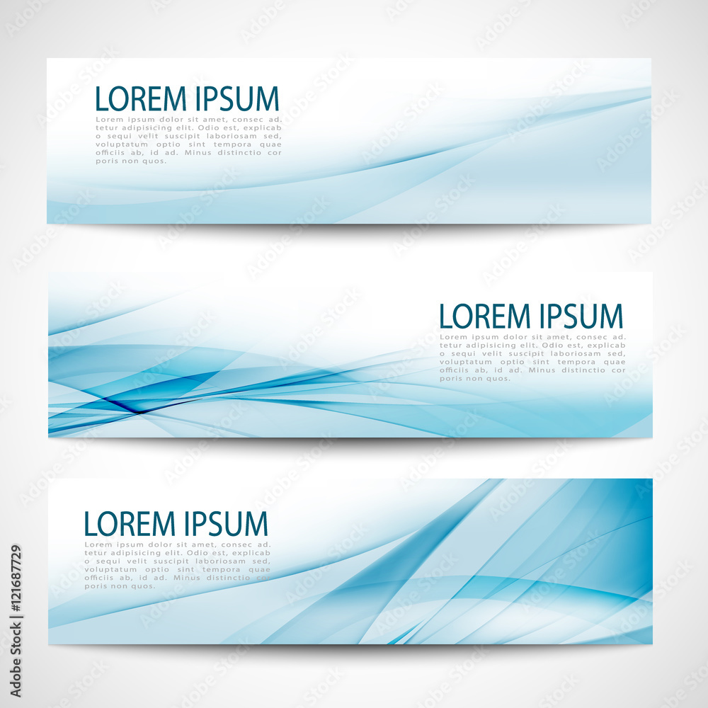 Canvas Prints abstract header blue wave white vector design