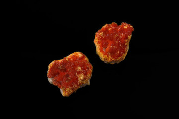 auripigment gemstone , photo toned, soft focus 