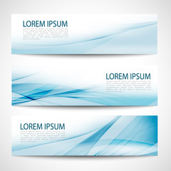 Fototapeta premium Abstract header blue wave white vector design