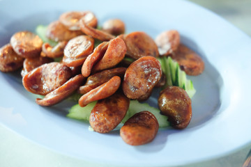 fried chinese sausage