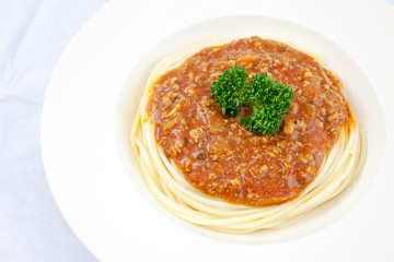 Spaghetti with bolognese sauce