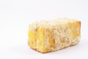 Long loaf with shredded pork and butter