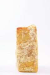 Long loaf with shredded pork and butter