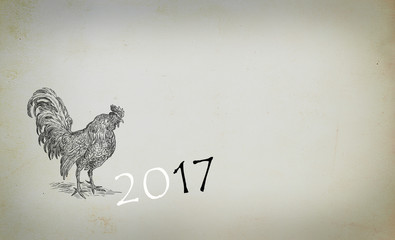 Fototapeta na wymiar New year 2017 postcard