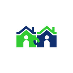 Mortgage Link Flip House Logo Vector Image Icon