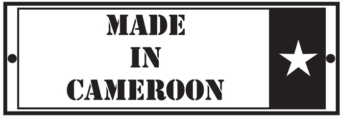 Rectangular stamp Made in Cameroon
