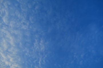 Blue sky on a bright sky.