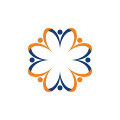 Obraz premium People Group Logo Vector Image Icon