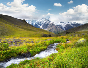 River in mountain valley. Beautiful natural landscape