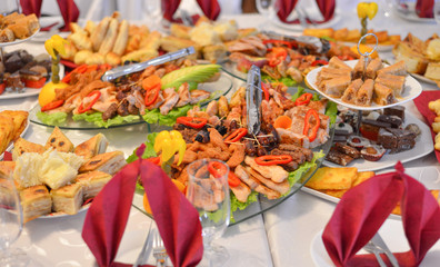 catering banquet table