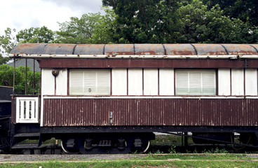 Fototapeta na wymiar Vintage wood train railway transportation