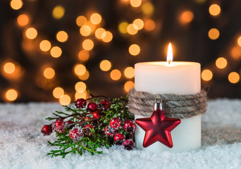 Weihnachtsstimmung Kerze Ambiente Weihnachten Advent