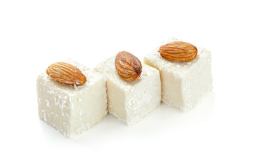 Turkish sweets on a white background