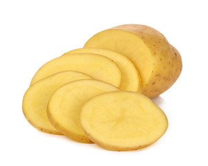 Slice of Potato isolated on the white background
