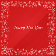 Snowflake and happy new year in vector