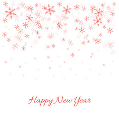 Snowflake and happy new year in vector
