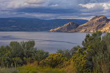 Fototapeta premium Okanagan Lake near Summerland British Columbia Canada