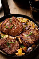 Fillet Mignon in Mushroom Wine Sauce