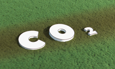 grass with signs of contamination co2