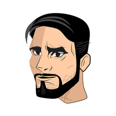 The man face vector illustration.