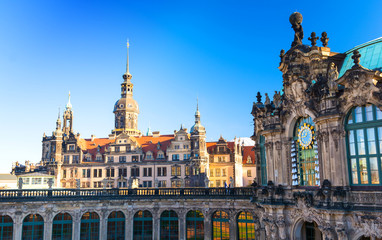 Fototapeta na wymiar Zwinger - baroque architecture in Dresden, Saxony, Germany
