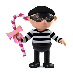 3d Burglar steals candy