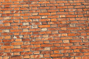 Background of red brick wall 