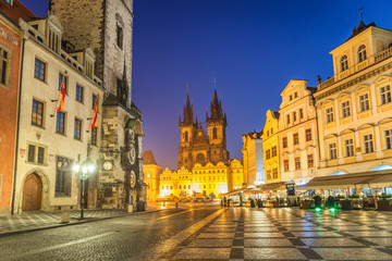 Fototapeta na wymiar Prague Old Town Square at Night