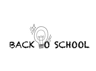 Obraz premium concept idea for back to school wording and light bulb on white note paper with pencil