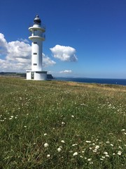 Ajo Cape lighthouse in Cantabria, Spain