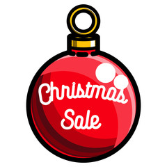 Color vintage Christmas sale emblem